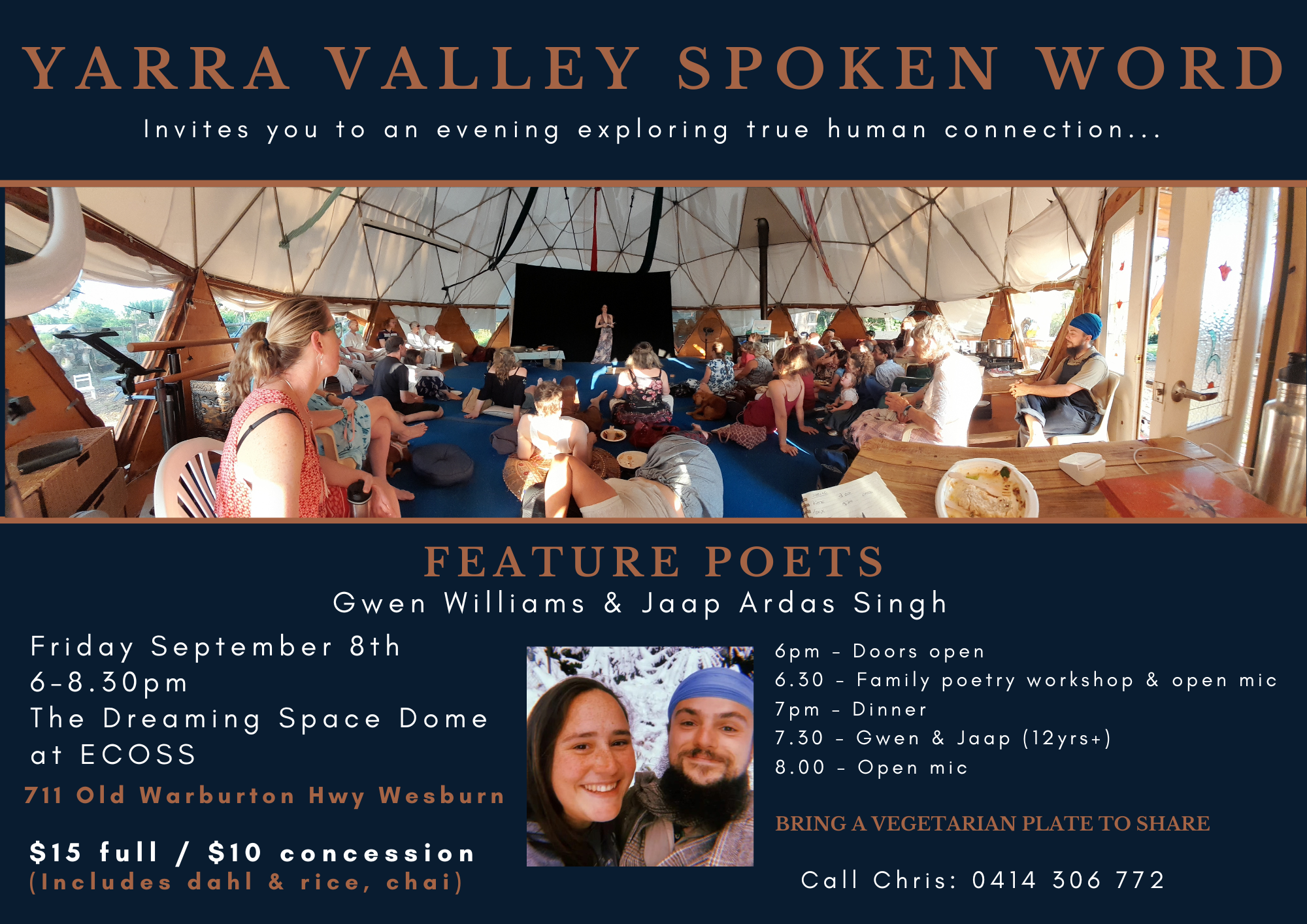 Yarra Valley Spoken Word September Gwen & Jaap