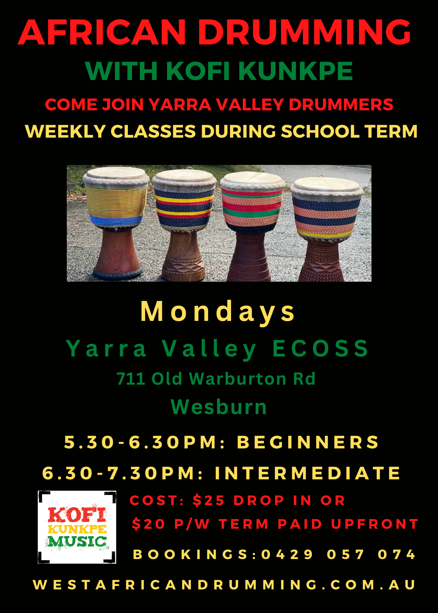 African Drumming flyer-ECOSS