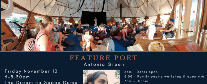 Yarra Valley Spoken Word Flyer November 2023 Antonia Green