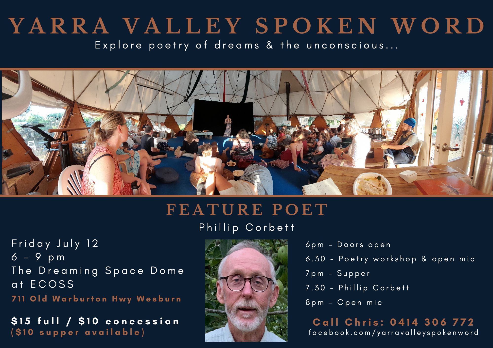 Yarra Valley Spoken Word July 2024 Phillip Corbett