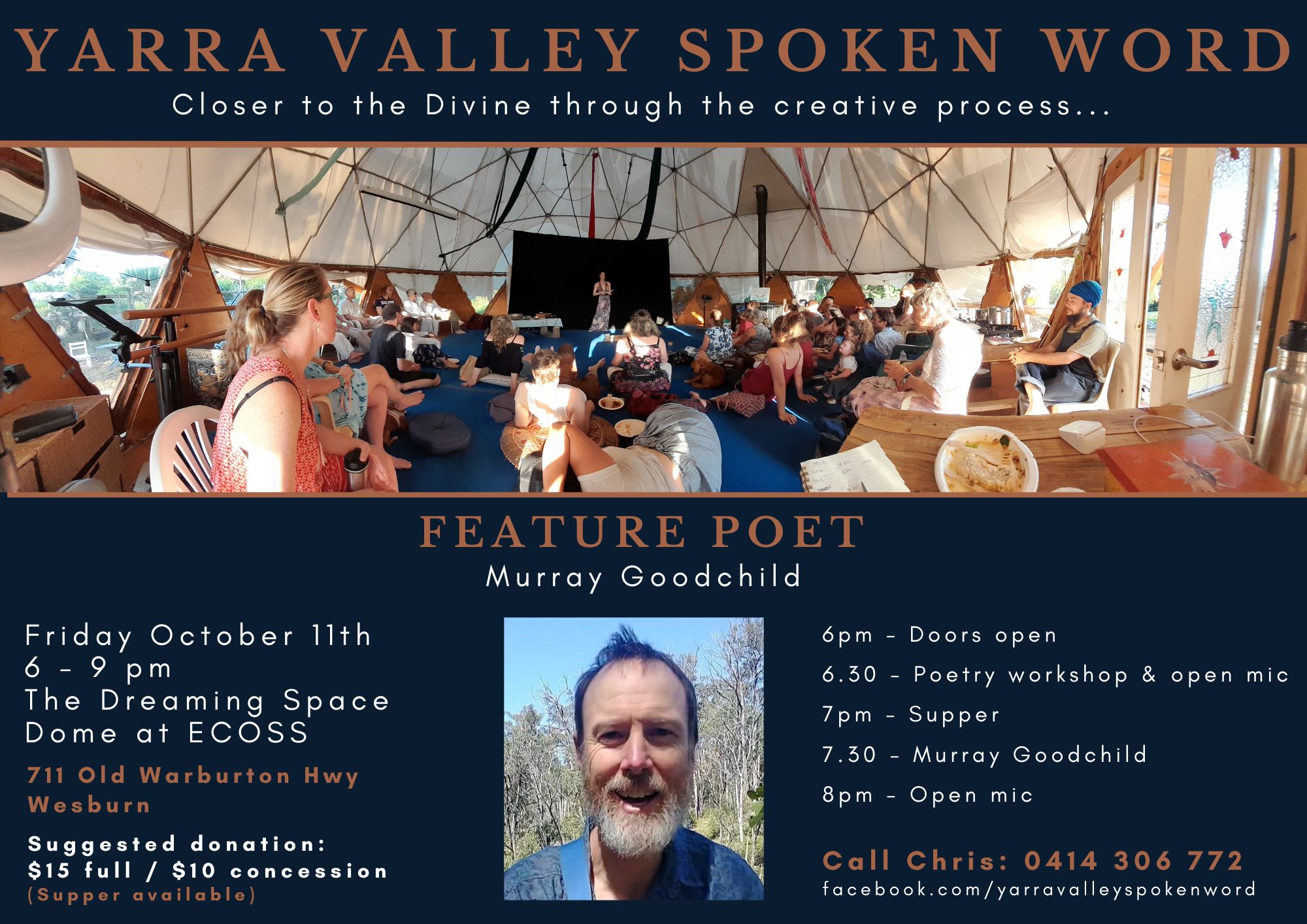 Yarra Valley Spoken Word October 2024 Murray Goodchild